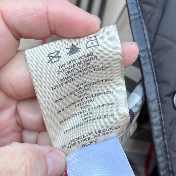 Burberry London Ladies/Men’s Nova Check Black Leather Trim Snap Buttons Jacket-L - Picture 8 of 15